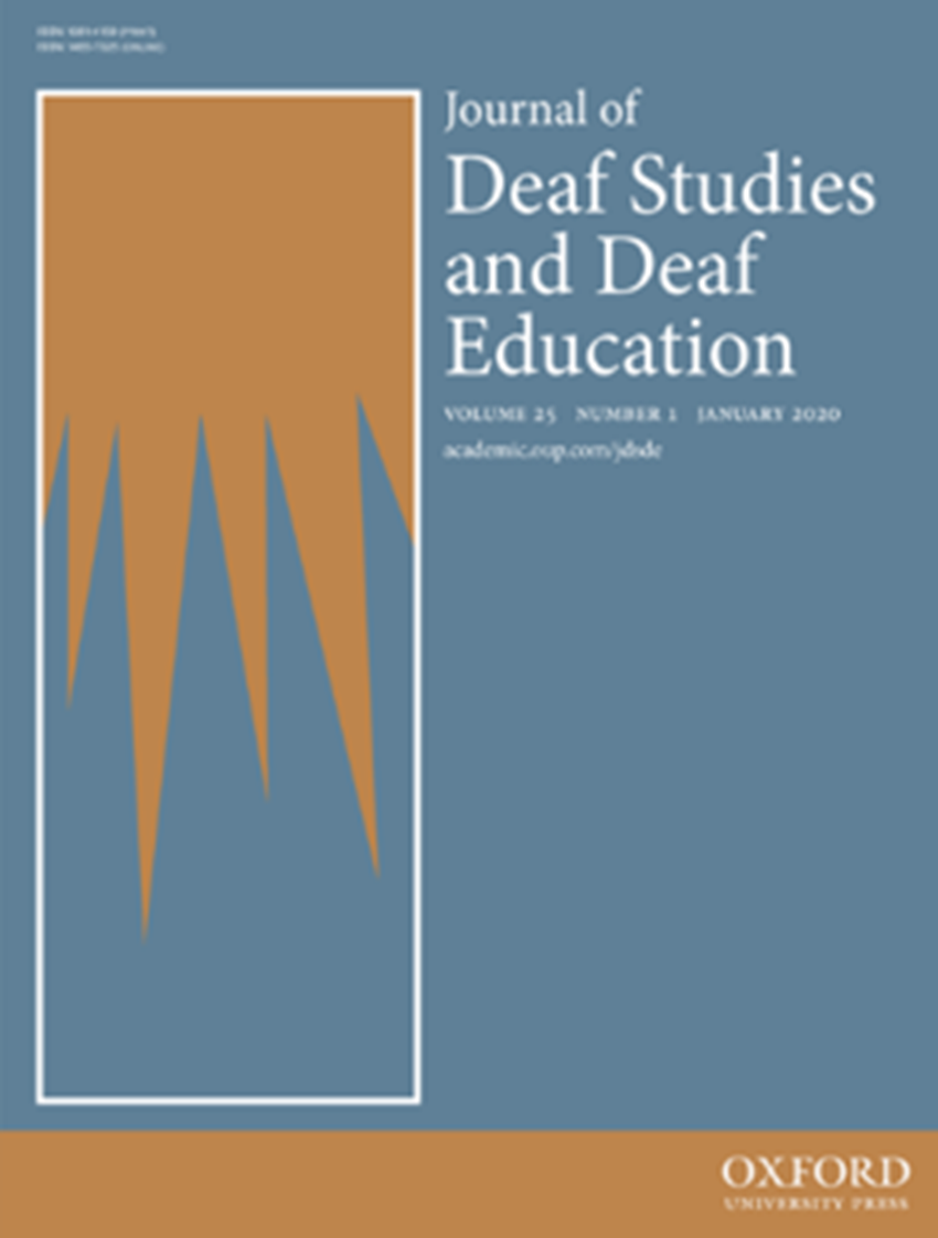Research project supported by the BIAL Foundation features in The Journal of Deaf Studies and Deaf Education